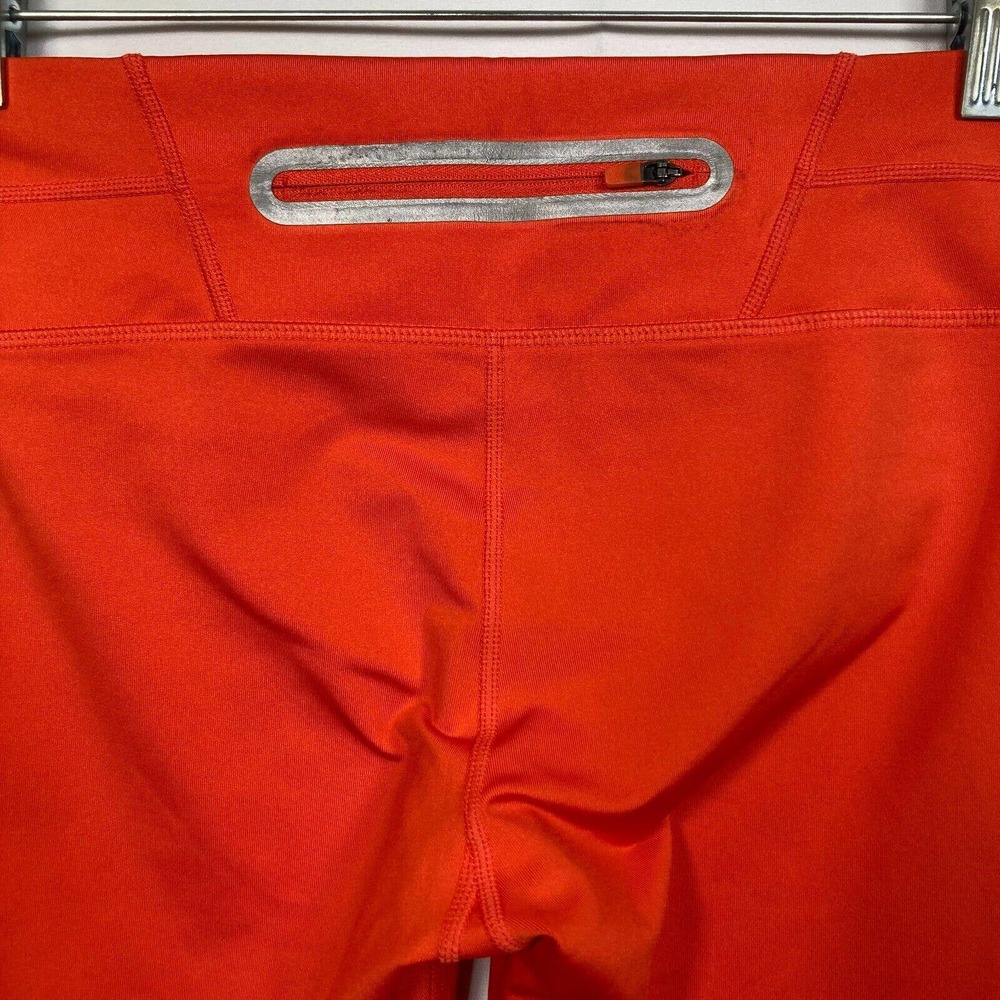 Athleta Leggings Womens‎ Sz XS Orange Chaturanga Capri Crop Pocket Logo - Picture 5 of 12